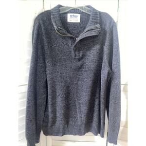 Men’s Urban Pipeline Dark Gray Knit 1/4 Zip Button Pullover Sweater Sz X-Large